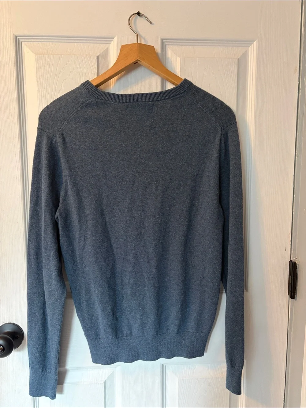 Banana Republic Premium Luxe Yarn Sweater Mens Small Blue Knit Pullover Cashmere